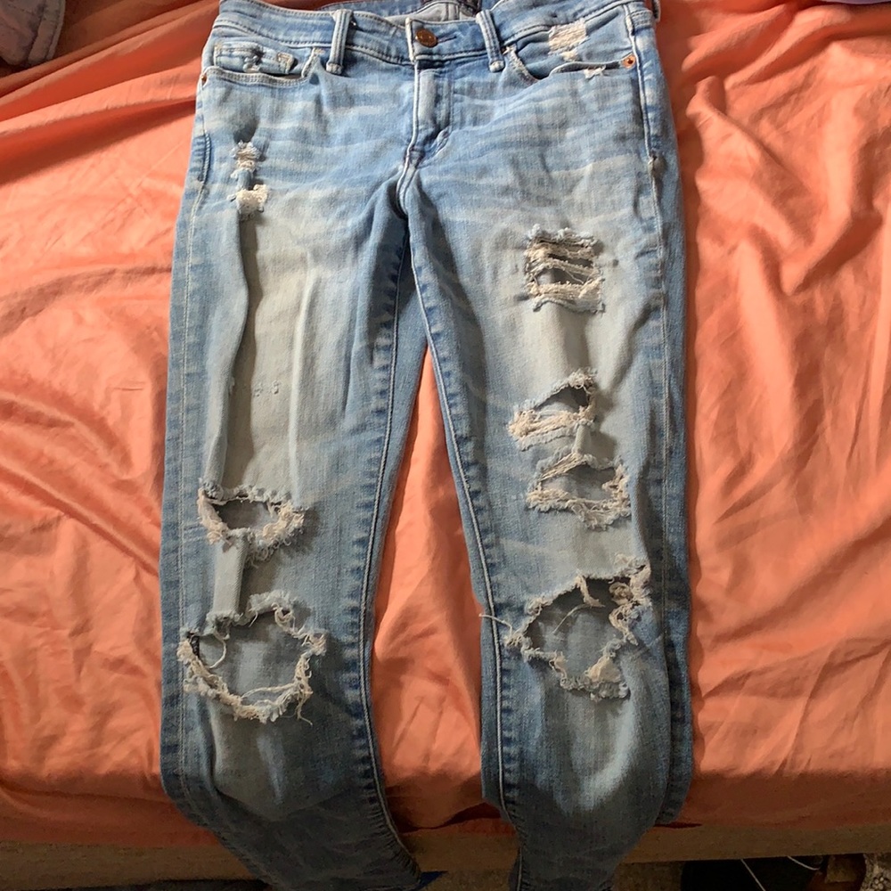 Abercrombie and Fitch size 25 ripped jeans